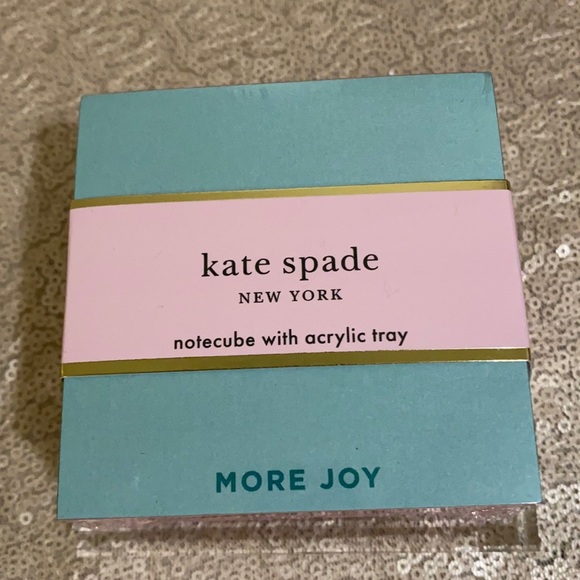 Kate Spade New York Joy Colorblock Notecube with acrylic tray